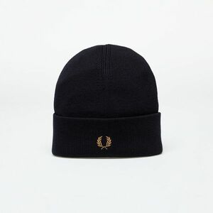 FRED PERRY Classic Beanie Navy/ Dark Caramel imagine