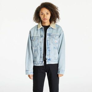 Jacheta Calvin Klein Jeans Sherpa Denim Jacket Blue imagine