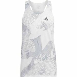 adidas ADIZERO SINGLET Maiou de alergare pentru bărbați, alb, mărime imagine