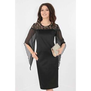 Rochie neagra cu broderie imagine