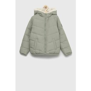 Abercrombie & Fitch geaca reversibila pentru copii culoarea verde imagine