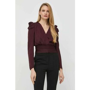 Morgan bluza femei, culoarea bordo, neted imagine