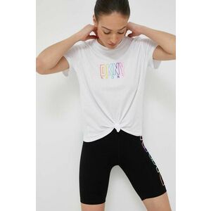 Dkny tricou femei, culoarea alb imagine