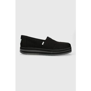 Toms espadrile Alpargata Midform culoarea negru, cu platforma, 10019466 imagine