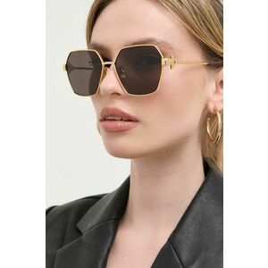 Bottega Veneta ochelari de soare femei, culoarea auriu imagine