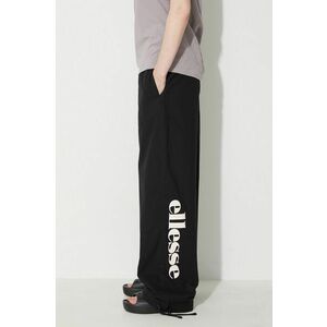 Ellesse pantaloni de trening din bumbac culoarea negru, cu imprimeu SGR17960-BLACK imagine