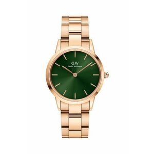 Daniel Wellington ceas Iconic Link Emerald 32 femei, culoarea auriu imagine