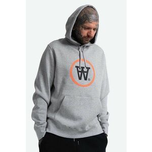 Wood Wood hanorac de bumbac Ian Hoodie bărbați, culoarea gri, cu glugă, cu imprimeu 10135605.2424-GREYMEL imagine