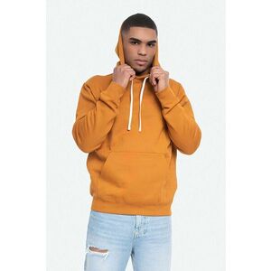 Wood Wood bluză Ian Hoodie Camel 10025605.2424 bărbați, culoarea portocaliu, cu glugă, cu imprimeu imagine