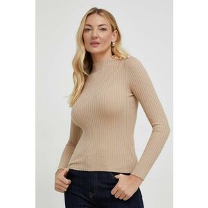 Answear Lab pulover culoarea bej, light, cu turtleneck imagine