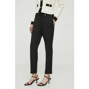 Artigli pantaloni femei, culoarea negru, fason tigareta, high waist imagine