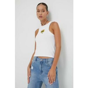 Tommy Jeans top femei, culoarea alb imagine