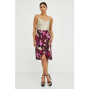 Marella fusta culoarea bordo, midi, drept imagine