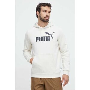 Puma bluză bărbați, culoarea alb, cu glugă, imprimeu 586687 imagine