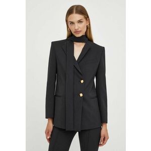 Elisabetta Franchi sacou culoarea negru, cu doua randuri de nasturi, neted imagine