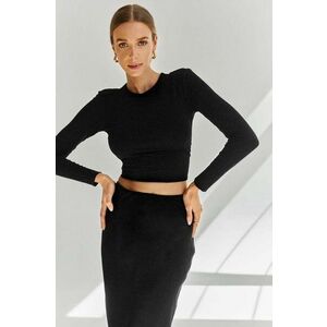 Saint Body longsleeve femei, culoarea negru, cu spate descoperit imagine