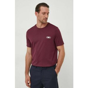 Michael Kors tricou din bumbac barbati, culoarea bordo, cu imprimeu imagine