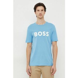 BOSS tricou din bumbac CASUAL bărbați, cu imprimeu 50481923 imagine