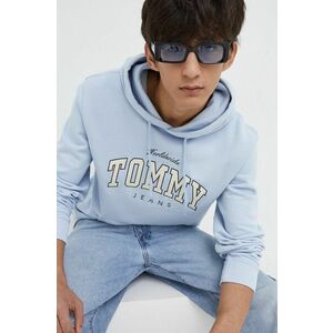 Tommy Jeans hanorac de bumbac bărbați, cu glugă, imprimeu DM0DM18401 imagine