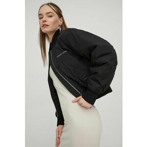 Tommy Jeans geacă bomber femei, culoarea negru, de tranziție DW0DW17240 imagine