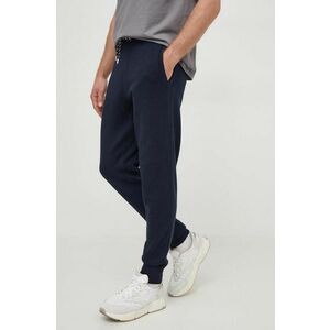 BOSS pantaloni de trening cu amestec lână culoarea bleumarin, uni 50506027 imagine