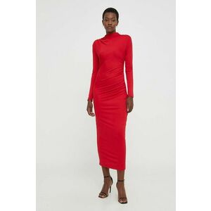 Answear Lab rochie culoarea rosu, maxi, mulata imagine