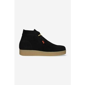 Levi's Footwear&Accessories botine de piele întoarsă D7352.0003 RVN 75 culoarea negru D7352.0003-black imagine