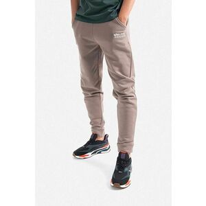 Alpha Industries pantaloni de trening din bumbac culoarea maro, cu imprimeu 118365.628-brown imagine