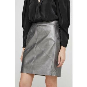 Dkny fusta culoarea argintiu, mini, creion imagine