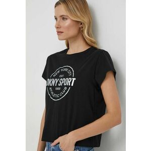 Dkny tricou din bumbac femei, culoarea negru imagine