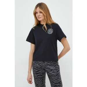 Karl Lagerfeld tricou din bumbac femei, culoarea negru imagine