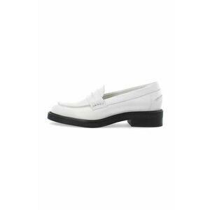 Bianco mocasini de piele BIAALMA femei, culoarea alb, cu toc plat, 11250989 imagine