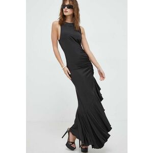 Rotate rochie culoarea negru, midi, mulata imagine