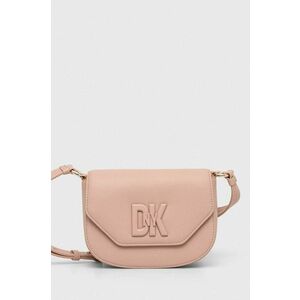 Dkny poseta de piele culoarea bej imagine