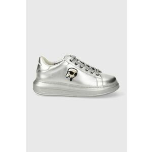 Karl Lagerfeld sneakers din piele KAPRI culoarea argintiu, KL62531M imagine