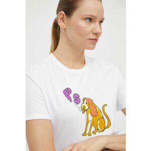 PS Paul Smith tricou din bumbac femei, culoarea alb imagine