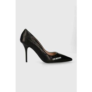 Love Moschino stilettos de piele culoarea negru JA10369G1IIE0000 imagine