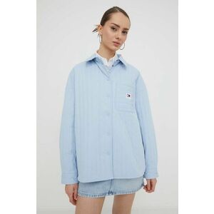 Tommy Jeans geacă cu aspect de cămașă de tranziție, oversize DW0DW17522 imagine