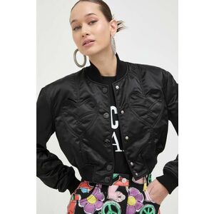 Moschino Jeans geaca bomber femei, culoarea negru, de tranzitie imagine