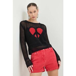 Moschino Jeans pulover femei, culoarea negru, light imagine