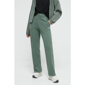 Dkny pantaloni de trening culoarea verde, neted imagine