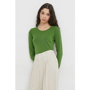 United Colors of Benetton pulover de bumbac culoarea verde, light imagine