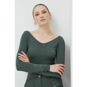 Max Mara Leisure longsleeve femei, culoarea verde 2416940000000 imagine