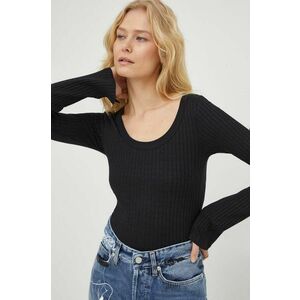 BA&SH longsleeve femei, culoarea negru imagine