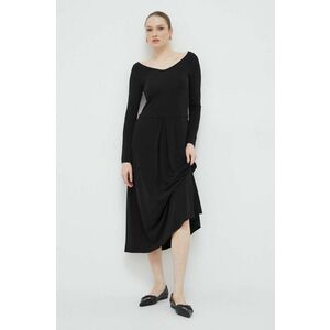 Max Mara Leisure rochie culoarea negru, midi, evazați 2416620000000 imagine