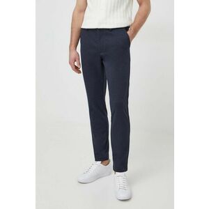 BOSS pantaloni bărbați, culoarea bleumarin, drept 50507573 imagine