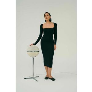 Saint Body rochie culoarea negru, midi, mulata imagine