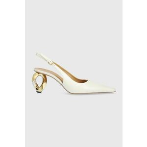 JW Anderson pantofi de piele Chain Heel culoarea bej, cu toc drept, cu toc deschis, ANW42055A imagine