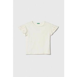 United Colors of Benetton tricou copii culoarea bej imagine