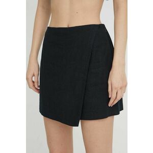 Abercrombie & Fitch fusta din in culoarea negru, mini, evazati imagine